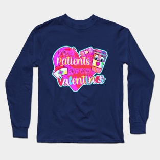 My Patients are my Valentines - POP ART HEART Long Sleeve T-Shirt